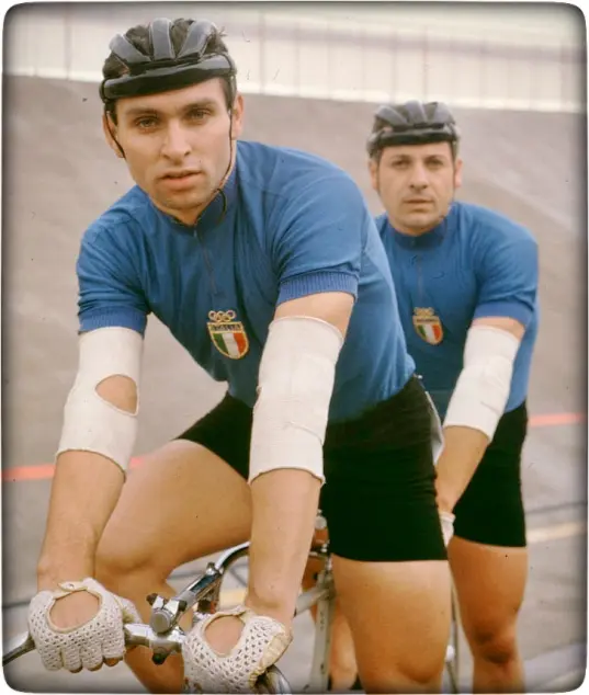 Bianchetto (leading the tamdem) and Damiano