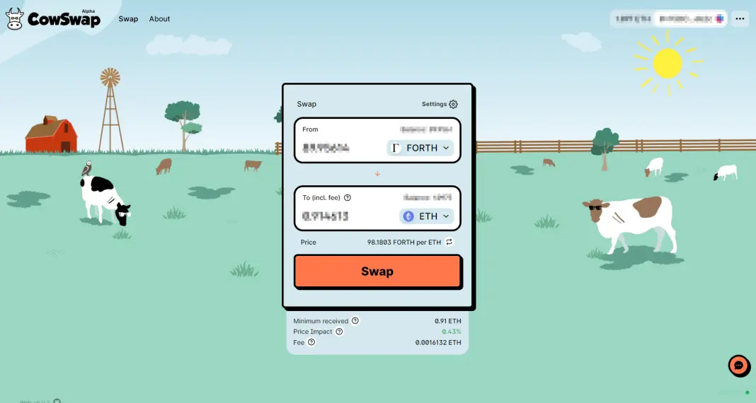cowswap page look