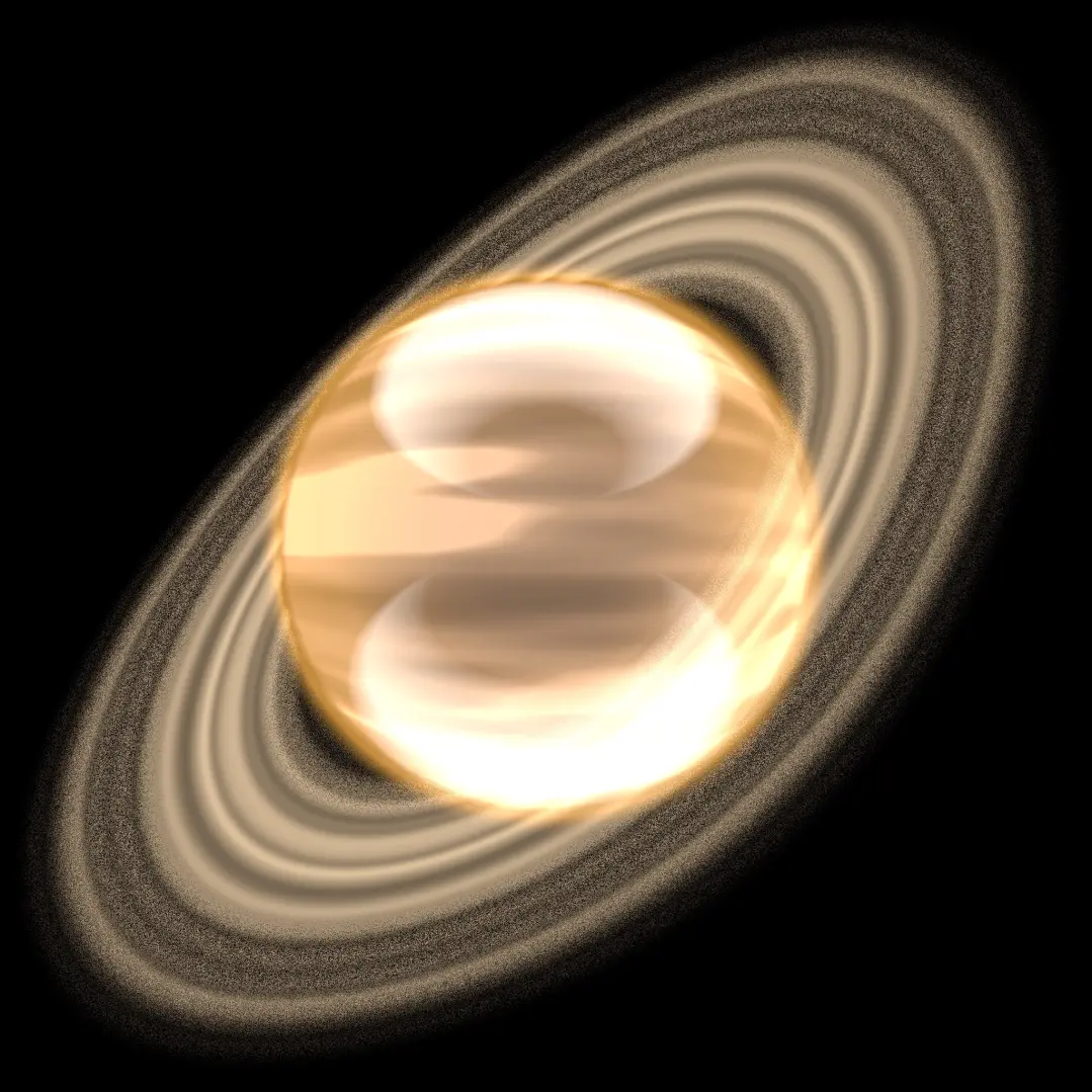 Procedurally Generated Planet Icon Texture of Saturn