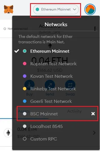 Metamask BSC Network