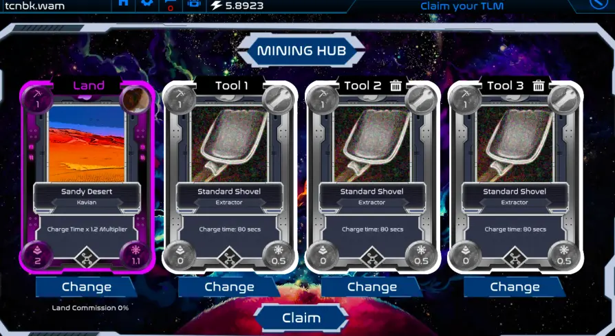 Snapshot from AlienWorlds io