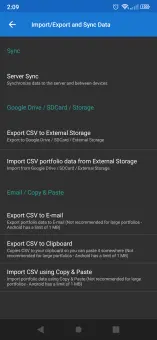 Export CSV