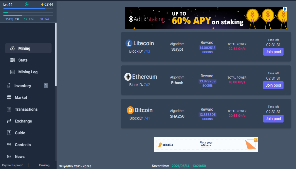 Simplebits Mining Overview