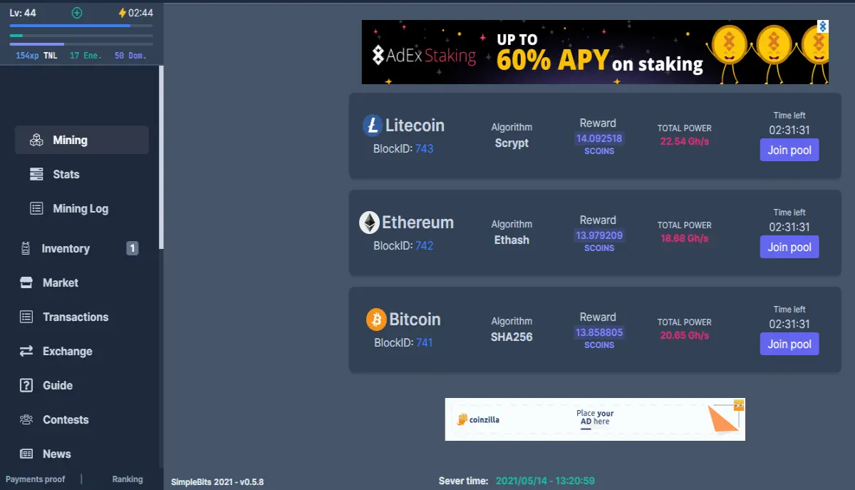 Simplebits Mining Overview