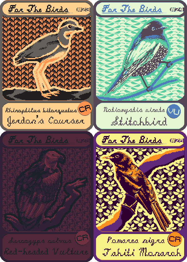 Bonus Cards - For The Birds 2-bit art