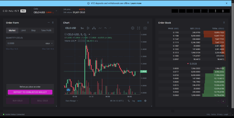 Coinlist PRO exchange