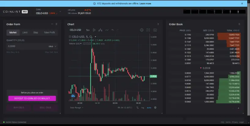Coinlist PRO exchange