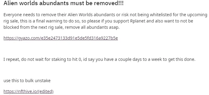 Removing