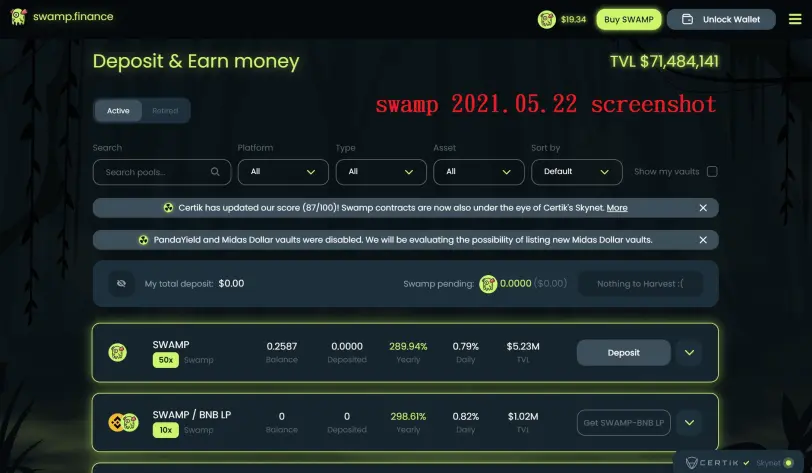 Swamp Finance on 22nd May 2021