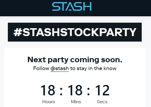 Let's have a good time at the Stash Stock Party
