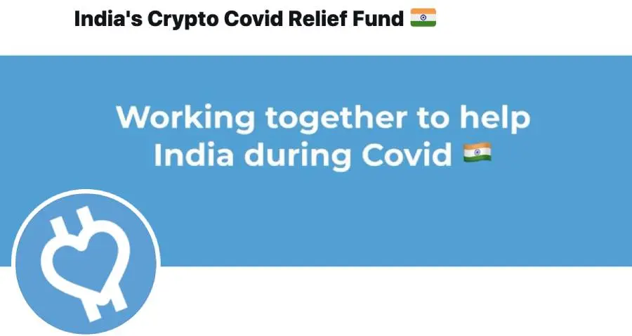 india, crypto, covid-19, donation