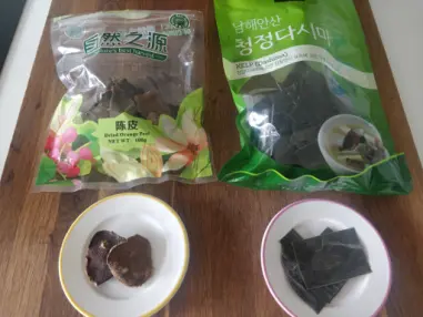 Dried Mandarin Peel and Kombu