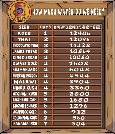 Seeds water needs