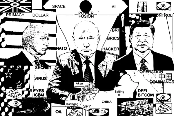 Biden, Putin and Xi on the cover of the article about Xinjiang