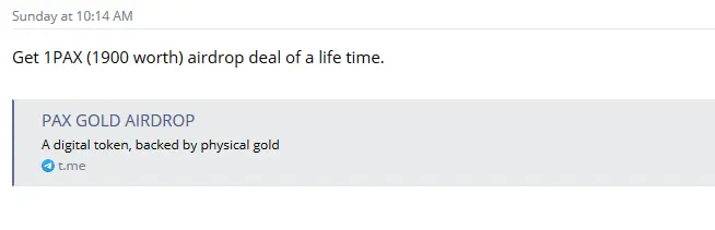 paxgold fake airdrop