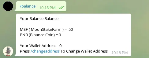 RaindropBOT balance command