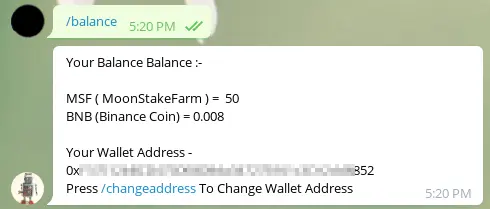 RaindropBOT balance command