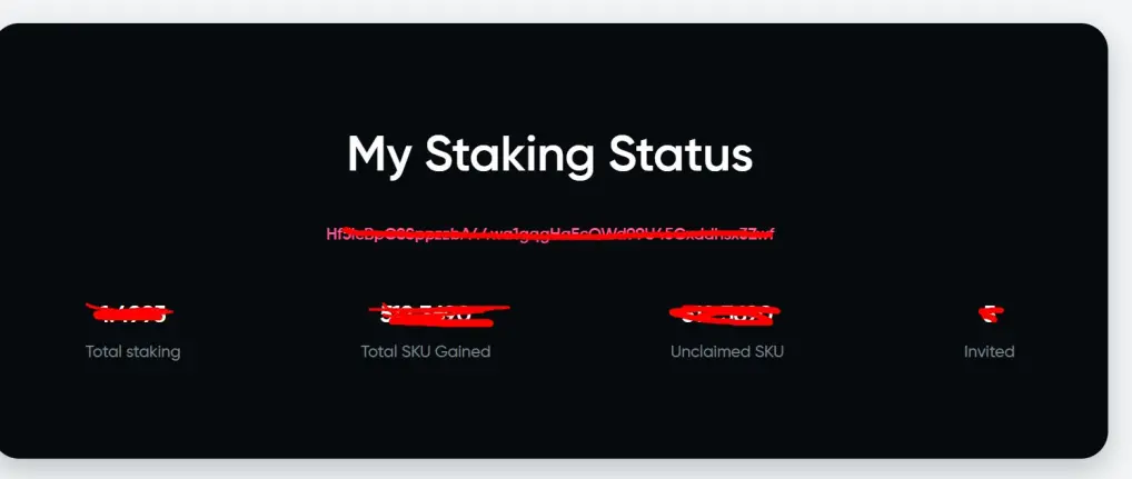 staking address