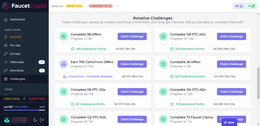 FaucetCrypto.com challenges