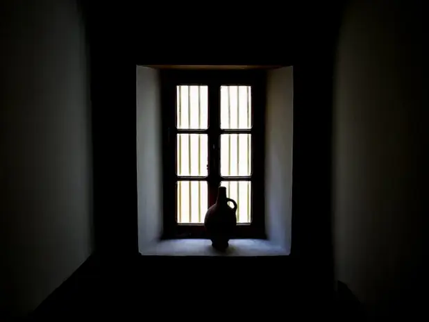 Vase over a window