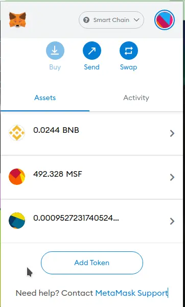 MSF and LP tokens