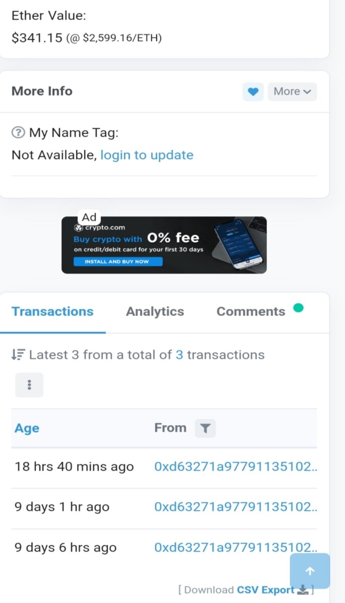 Deposit wallet addeess