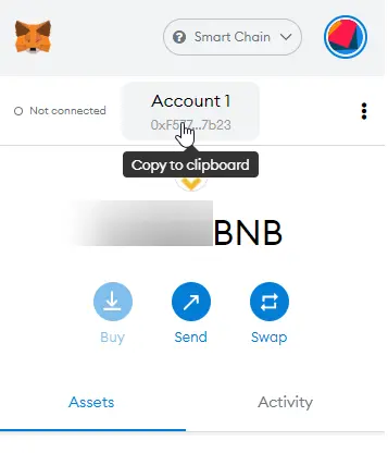 how to get your metamask adress
