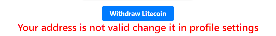 The Web is asking for changing my address