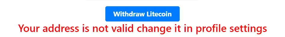 The Web is asking for changing my address