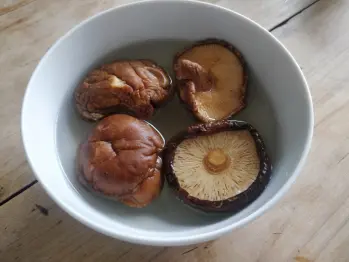 mushrooms soaked