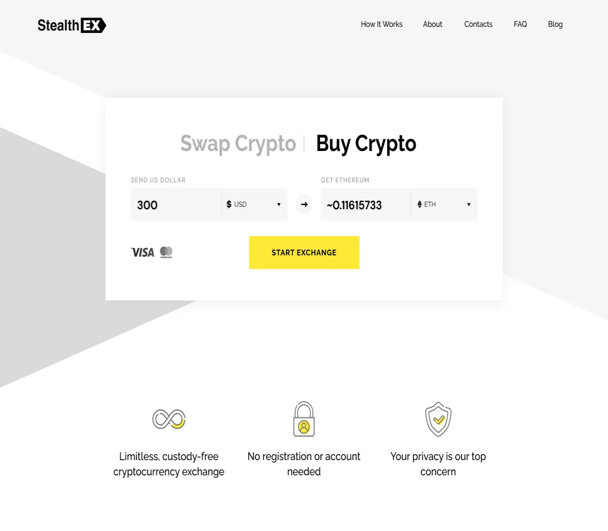 Buy Ethereum With Credit Card On StealthEX