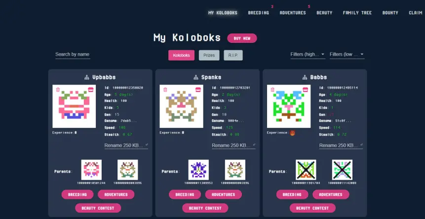 my koloboks page