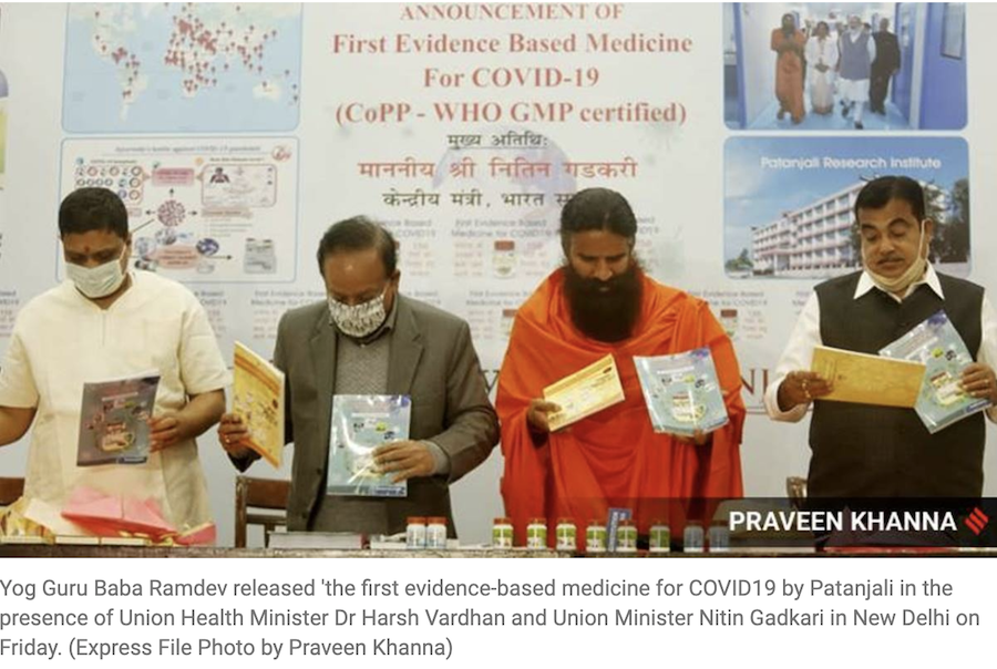 ramdev, patanjali, india, covid-19
