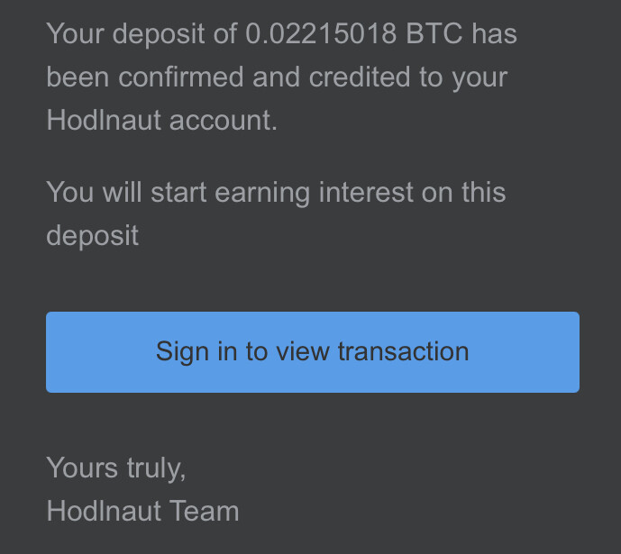 Confirmed transaction