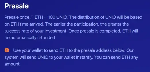 UNIO Presale