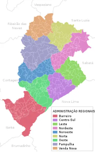 Belo Horizonte map