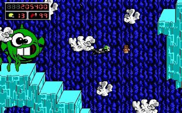 Commander Keen 4 - Underwater with fish