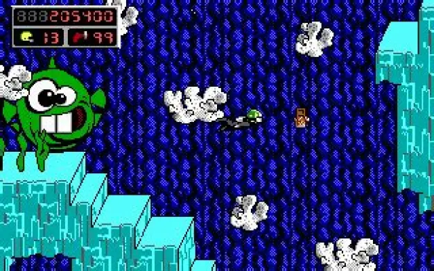 Commander Keen 4 - Underwater with fish