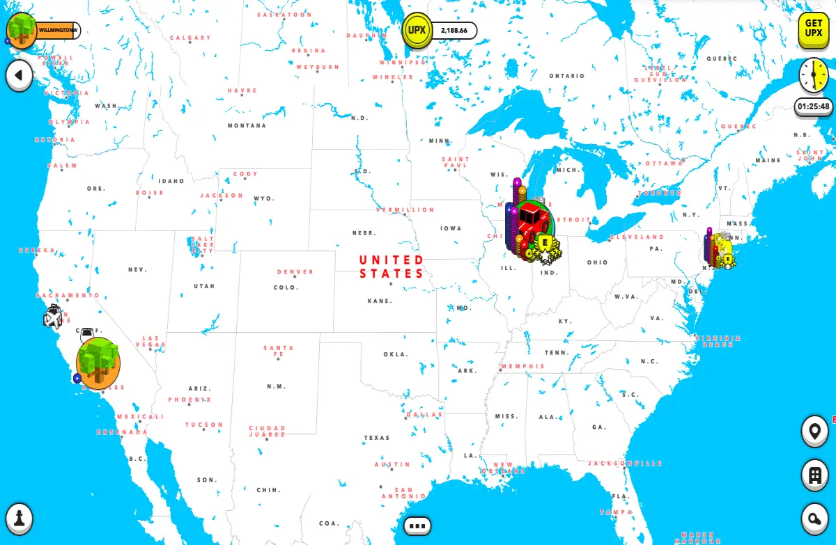Upland currently supported cities