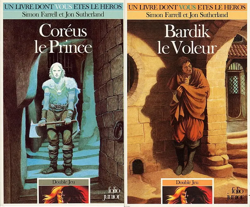 Coréus le Prince and Bardik le Voleur (2 book covers)