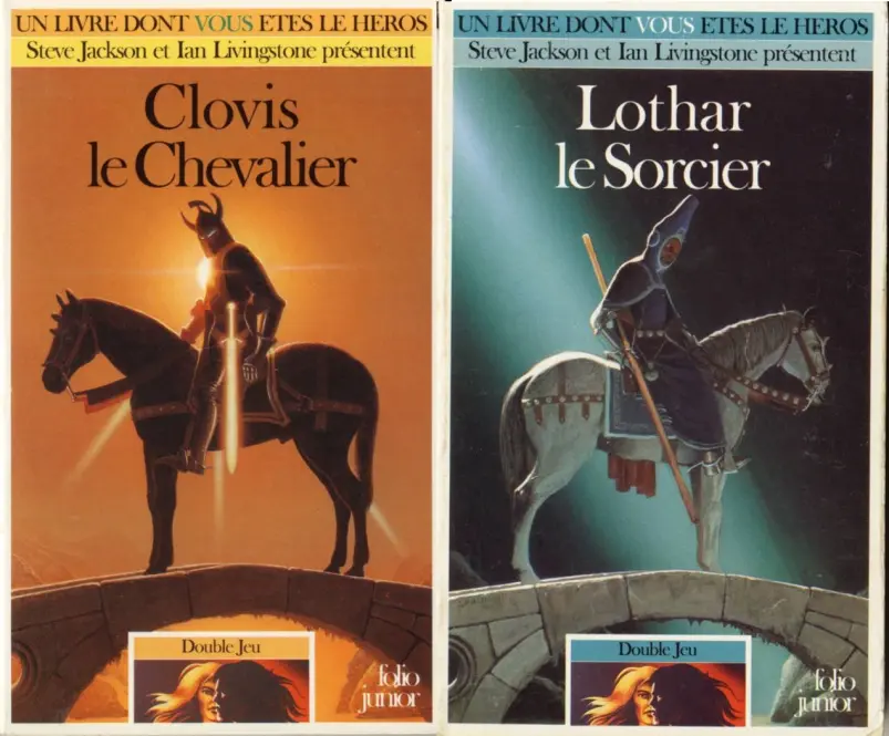Clovis le Chevalier and Lothar le Sorcier (2 book covers)