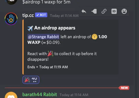 WAX Airdrop announcement