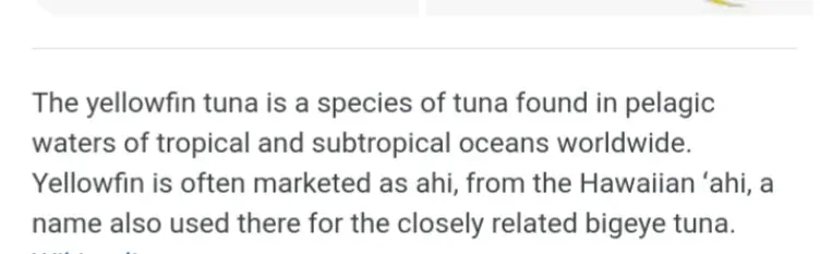 Ahi Information