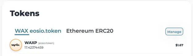Manage Tokens on WAX