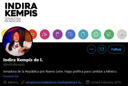 Indira Kempis de I. Twitter screenshot