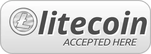 Litecoin Accepted here logo
