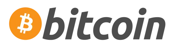 Bitcoin bhat symbol emblem and wordmark logo