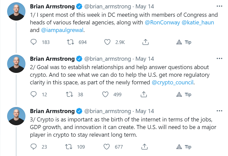 brian armstrong the fed crypto