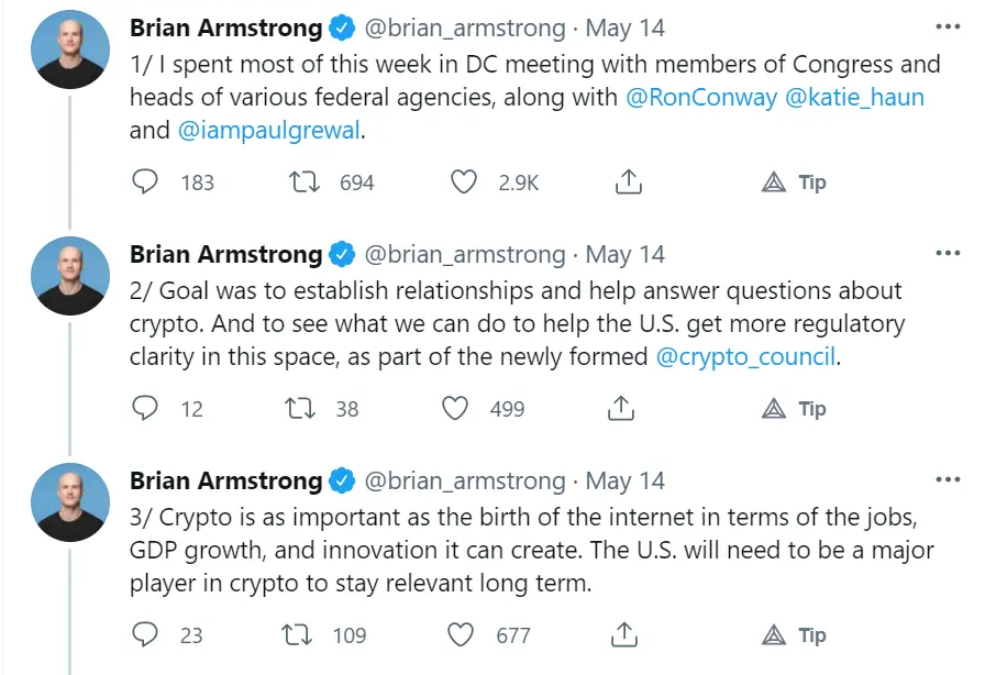 brian armstrong the fed crypto