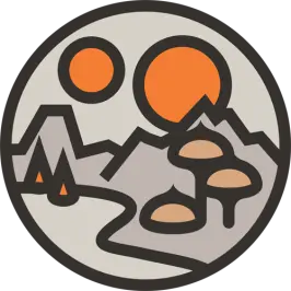 Decentraland MANA old emblem logo flat design